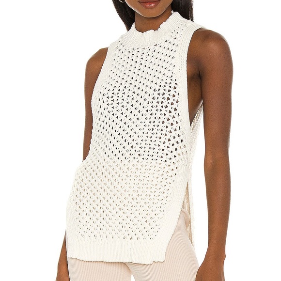 Lovers + Friends Tops - Lovers and Friends Oscar Knit Top in Ivory Medium